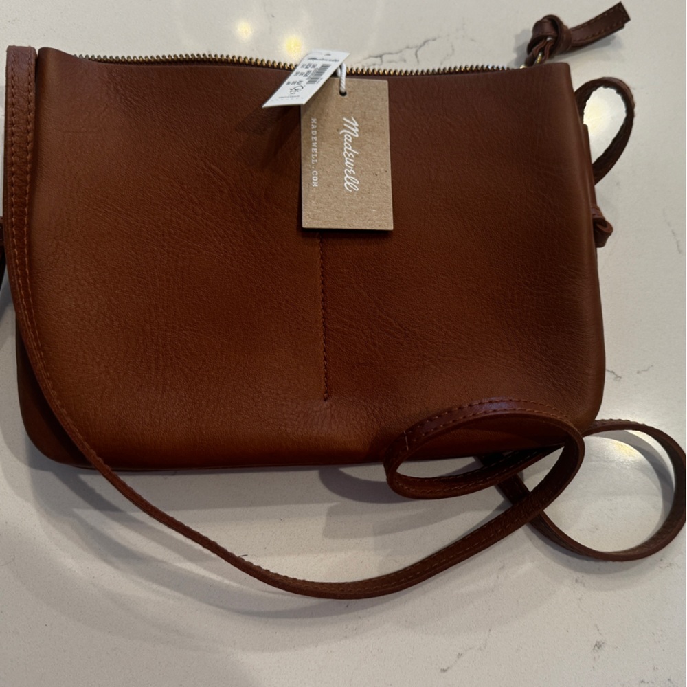 Madewell Brown Leather Knotted Crossbody Bag